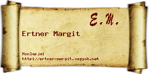 Ertner Margit névjegykártya